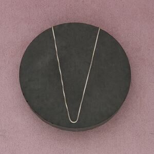 sterling silver italy 1mm box chain necklace size 16in